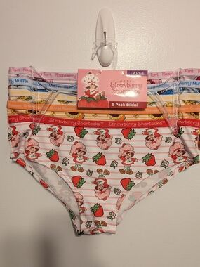 Women's Pink Strawberry Bikini Briefs - 5 Pack